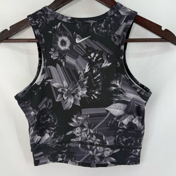 Nike Dri-FIT Floral Athletic Tank Women’s XS Black Gray - Picture 2 of 3
